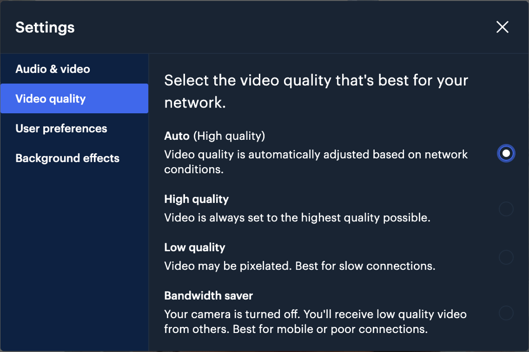 Boardable Video Settings