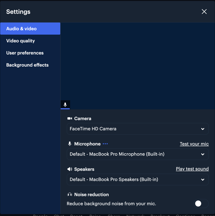 Boardable Video Settings