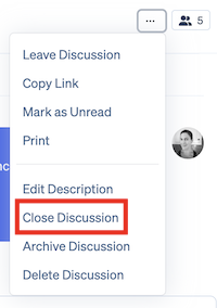 Close and Archive a Discussion