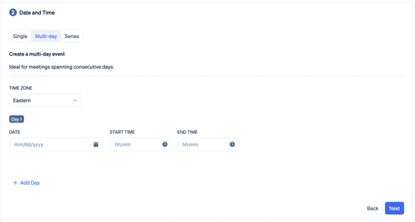 Create a Multi-Day Meeting 5