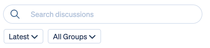 Discussions-filters