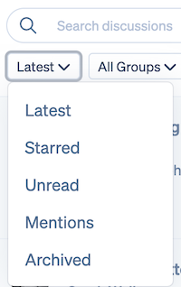 Discussions-latest-filter