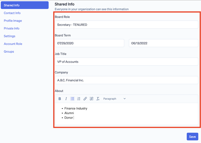 Edit User Settings