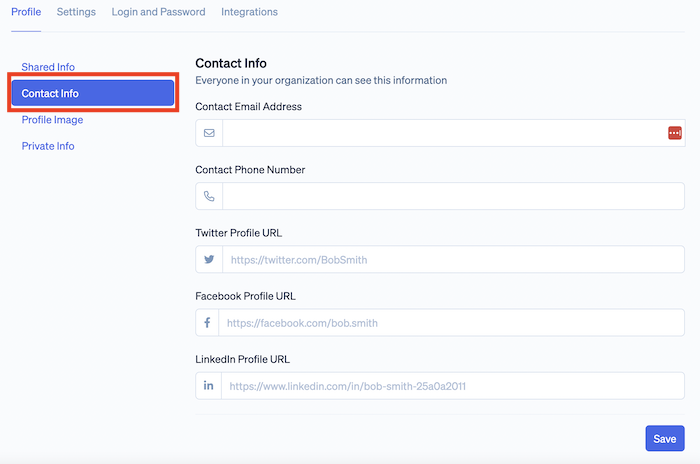 Edit User Settings