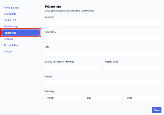 Edit User Settings