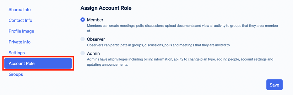 Edit User Settings