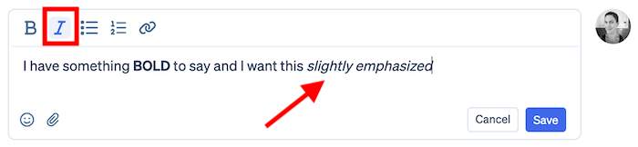 Formatting and Emojis