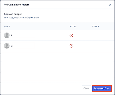 Goal and Poll Reports 12