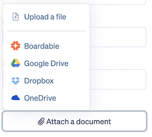 attach a document menu