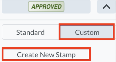 create new stamp button