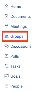 groups button