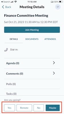 meeting rsvp