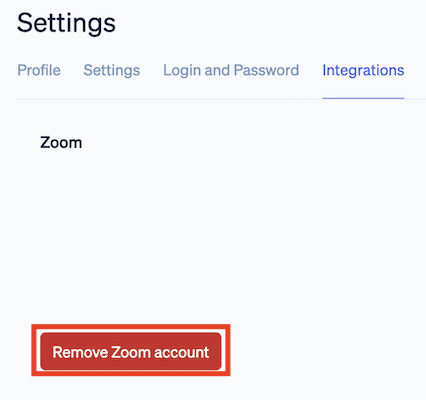 remove-Zoom-account-button