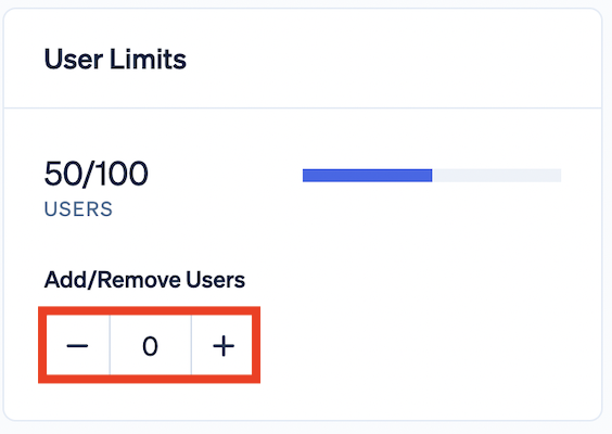 user limits section